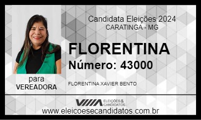 Candidato FLORENTINA 2024 - CARATINGA - Eleições