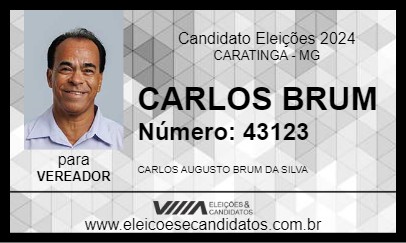 Candidato CARLOS BRUM 2024 - CARATINGA - Eleições