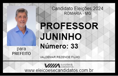 Candidato PROFESSOR JUNINHO 2024 - ROMARIA - Eleições