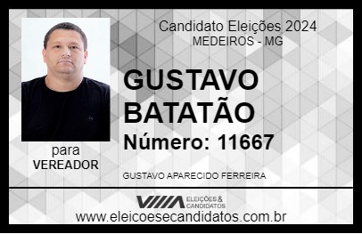 Candidato GUSTAVO BATATÃO 2024 - MEDEIROS - Eleições