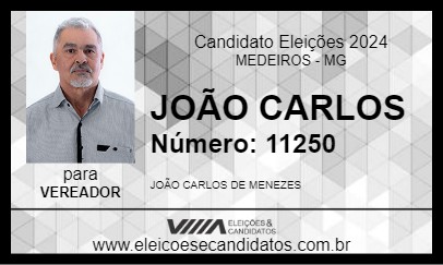 Candidato JOÃO CARLOS 2024 - MEDEIROS - Eleições