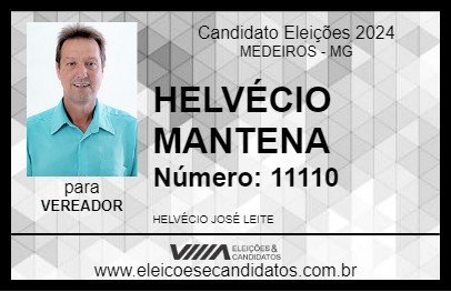 Candidato HELVÉCIO MANTENA 2024 - MEDEIROS - Eleições