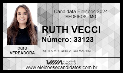 Candidato RUTH VECCI 2024 - MEDEIROS - Eleições