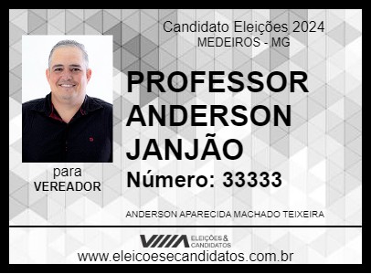 Candidato PROFESSOR ANDERSON JANJÃO 2024 - MEDEIROS - Eleições