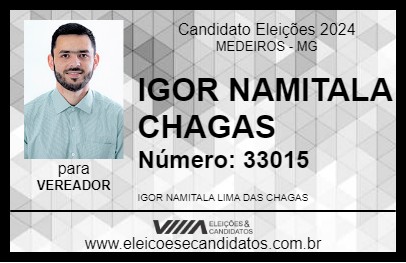 Candidato IGOR NAMITALA CHAGAS 2024 - MEDEIROS - Eleições