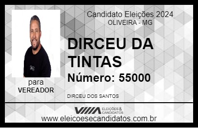 Candidato DIRCEU DA UNITINTAS 2024 - OLIVEIRA - Eleições