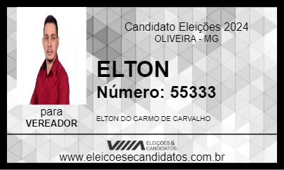 Candidato ELTON DA AUTO PEÇAS SENA 2024 - OLIVEIRA - Eleições