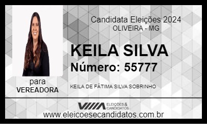 Candidato KEILA SILVA 2024 - OLIVEIRA - Eleições