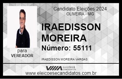 Candidato IRAEDISSON DO DELTA 2024 - OLIVEIRA - Eleições