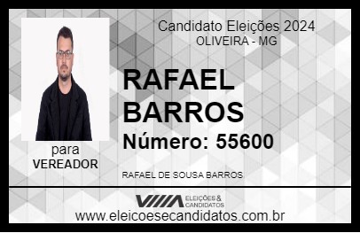 Candidato RAFAEL BARROS 2024 - OLIVEIRA - Eleições