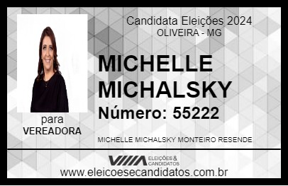 Candidato MICHELLE MICHALSKY 2024 - OLIVEIRA - Eleições