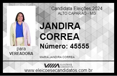 Candidato JANDIRA CORREA 2024 - ALTO CAPARAÓ - Eleições