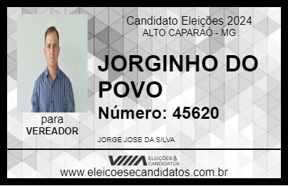 Candidato JORGINHO DO POVO 2024 - ALTO CAPARAÓ - Eleições