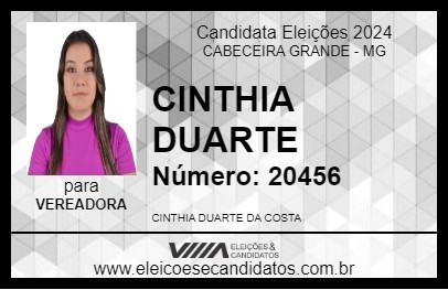 Candidato CINTHIA DUARTE 2024 - CABECEIRA GRANDE - Eleições