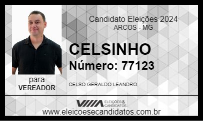 Candidato CELSINHO 2024 - ARCOS - Eleições