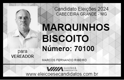 Candidato MARQUINHOS BISCOITO 2024 - CABECEIRA GRANDE - Eleições