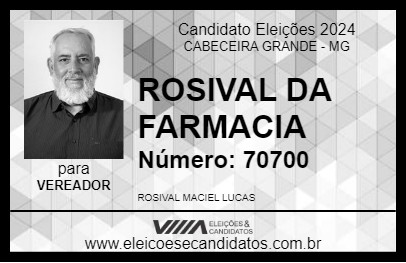 Candidato ROSIVAL DA FARMACIA 2024 - CABECEIRA GRANDE - Eleições