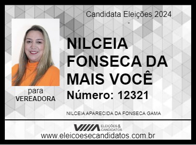 Candidato NILCEIA FONSECA DA MAIS VOCÊ 2024 - MANHUMIRIM - Eleições