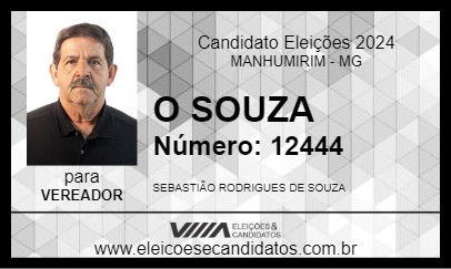 Candidato O SOUZA 2024 - MANHUMIRIM - Eleições