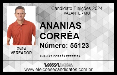 Candidato ANANIAS CORRÊA 2024 - VAZANTE - Eleições