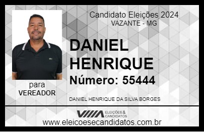 Candidato DANIEL HENRIQUE 2024 - VAZANTE - Eleições