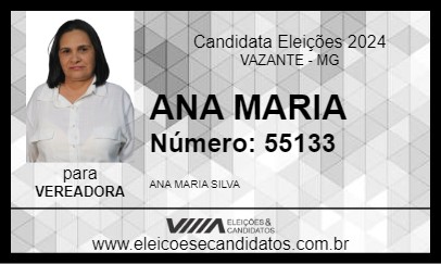 Candidato ANA MARIA 2024 - VAZANTE - Eleições