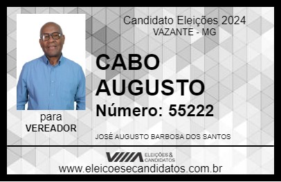 Candidato CABO AUGUSTO 2024 - VAZANTE - Eleições