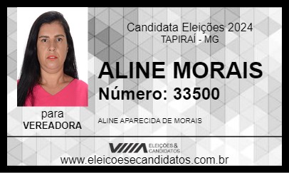 Candidato ALINE MORAIS 2024 - TAPIRAÍ - Eleições