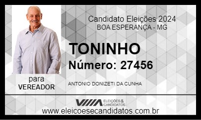 Candidato TONINHO 2024 - BOA ESPERANÇA - Eleições