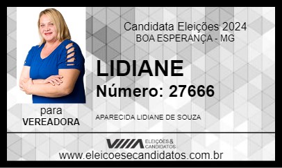 Candidato LIDIANE 2024 - BOA ESPERANÇA - Eleições