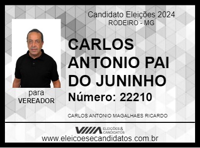 Candidato CARLOS PAI DO JUNINHO MECÂNICO 2024 - RODEIRO - Eleições