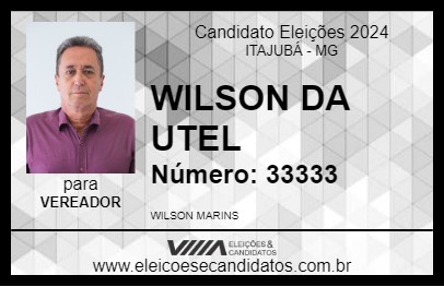 Candidato WILSON DA UTEL 2024 - ITAJUBÁ - Eleições