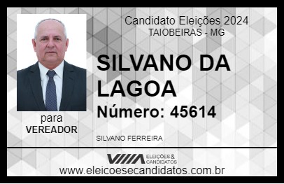 Candidato SILVANO DA LAGOA 2024 - TAIOBEIRAS - Eleições