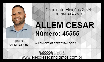 Candidato ALLEM CESAR 2024 - GURINHATÃ - Eleições