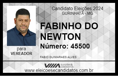 Candidato FABINHO DO NEWTON 2024 - GURINHATÃ - Eleições