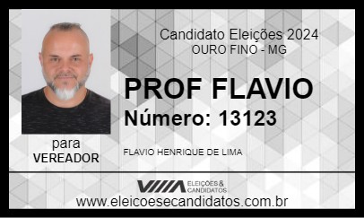 Candidato PROF FLAVIO 2024 - OURO FINO - Eleições