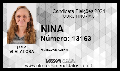 Candidato NINA 2024 - OURO FINO - Eleições