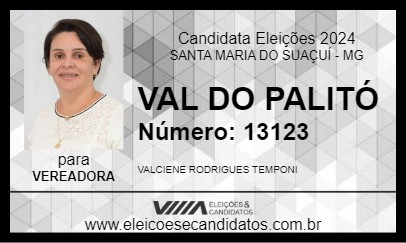 Candidato VAL DO PALITÓ 2024 - SANTA MARIA DO SUAÇUÍ - Eleições