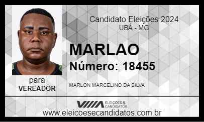 Candidato MARLAO 2024 - UBÁ - Eleições