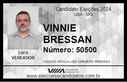 Candidato VINNIE BRESSAN 2024 - UBÁ - Eleições