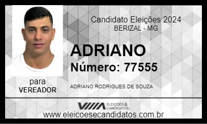 Candidato ADRIANO 2024 - BERIZAL - Eleições