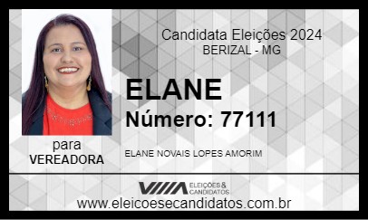 Candidato ELANE 2024 - BERIZAL - Eleições