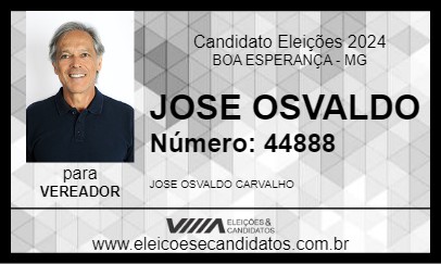 Candidato JOSE OSVALDO 2024 - BOA ESPERANÇA - Eleições