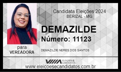 Candidato DEMAZILDE 2024 - BERIZAL - Eleições