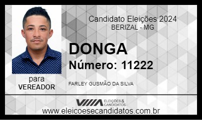 Candidato DONGA 2024 - BERIZAL - Eleições