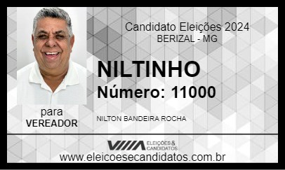 Candidato NILTINHO 2024 - BERIZAL - Eleições