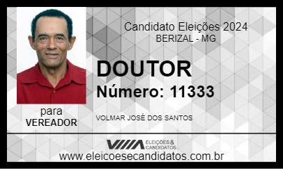 Candidato DOUTOR 2024 - BERIZAL - Eleições