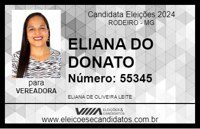 Candidato ELIANA DO DONATO 2024 - RODEIRO - Eleições