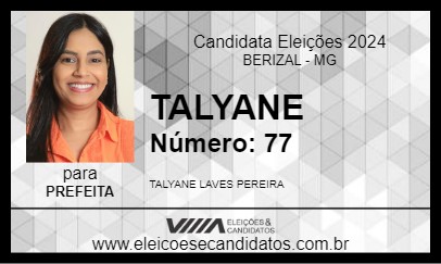 Candidato TALYANE 2024 - BERIZAL - Eleições