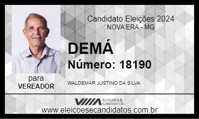 Candidato DEMÁ 2024 - NOVA ERA - Eleições